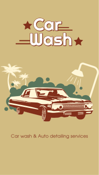 Vintage Carwash Facebook Story Design