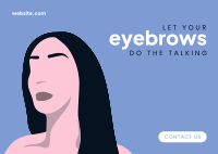 Expressive Eyebrows Postcard Design