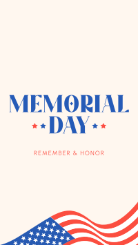 In Honor of Memorial Day Facebook Story Design