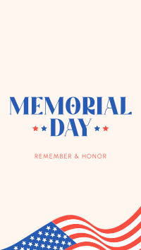 In Honor of Memorial Day Facebook story Image Preview