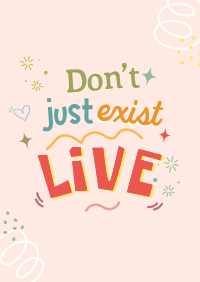 Live Positive Quote Poster Image Preview