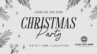 Artsy Christmas Party Facebook Event Cover Design