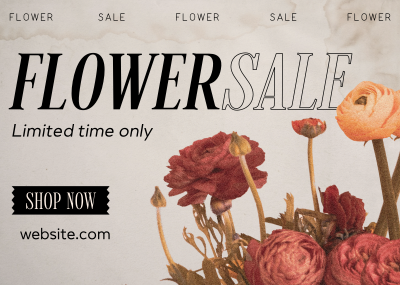 Flower Boutique  Sale Postcard Image Preview