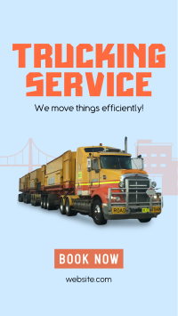 Pro Trucking Service Facebook Story Design