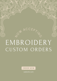 Custom Embroidery Poster Design