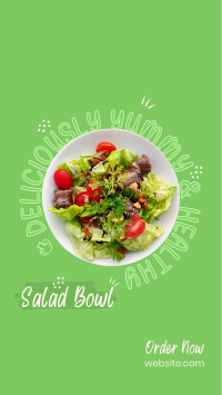 Vegan Salad Bowl Facebook Story Design