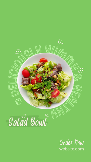 Vegan Salad Bowl Facebook story Image Preview