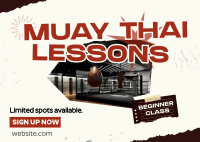 Muay Thai Lessons Postcard Image Preview