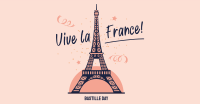Eiffel Tower Bastille Greeting  Facebook ad Image Preview
