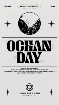 Retro Ocean Day Instagram story Image Preview