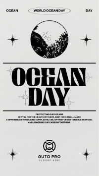 Retro Ocean Day Instagram story Image Preview