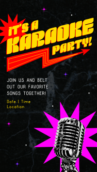 Sparkly Karaoke Party Facebook Story Design