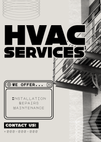 Y2K HVAC Service Poster Design