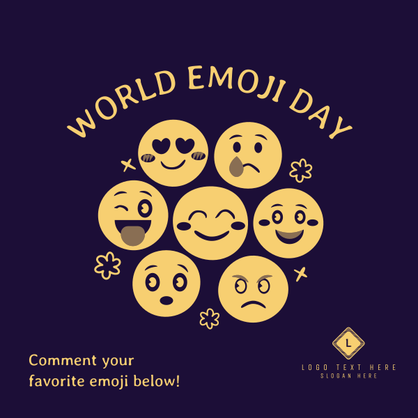 Fun Emoji Day Instagram Post Design Image Preview