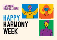 Harmony Diverse People Postcard Image Preview