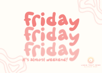 Happy Friday Postcard Image Preview