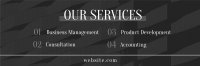 Minimalist Our Services Twitter Header Image Preview