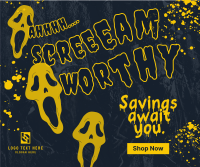 Scream Worthy Discount Facebook Post Design