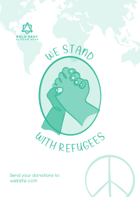 World Refugee Hand Lineart Poster Image Preview