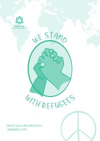 World Refugee Hand Lineart Poster Image Preview