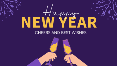 Cheers To New Year Facebook event cover Image Preview