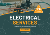Anytime Electrical Solutions Postcard Design