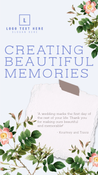 Beautiful Wedding Memories Instagram story Image Preview