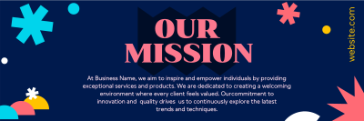 Modern Our Mission Twitter header (cover) Image Preview