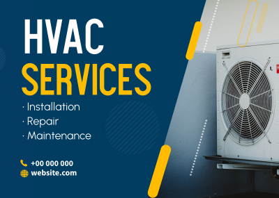 Fast HVAC Services Postcard Image Preview