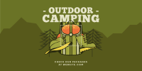 Outdoor Campsite Twitter Post Design