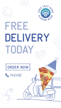 Holiday Pizza Delivery Facebook story Image Preview
