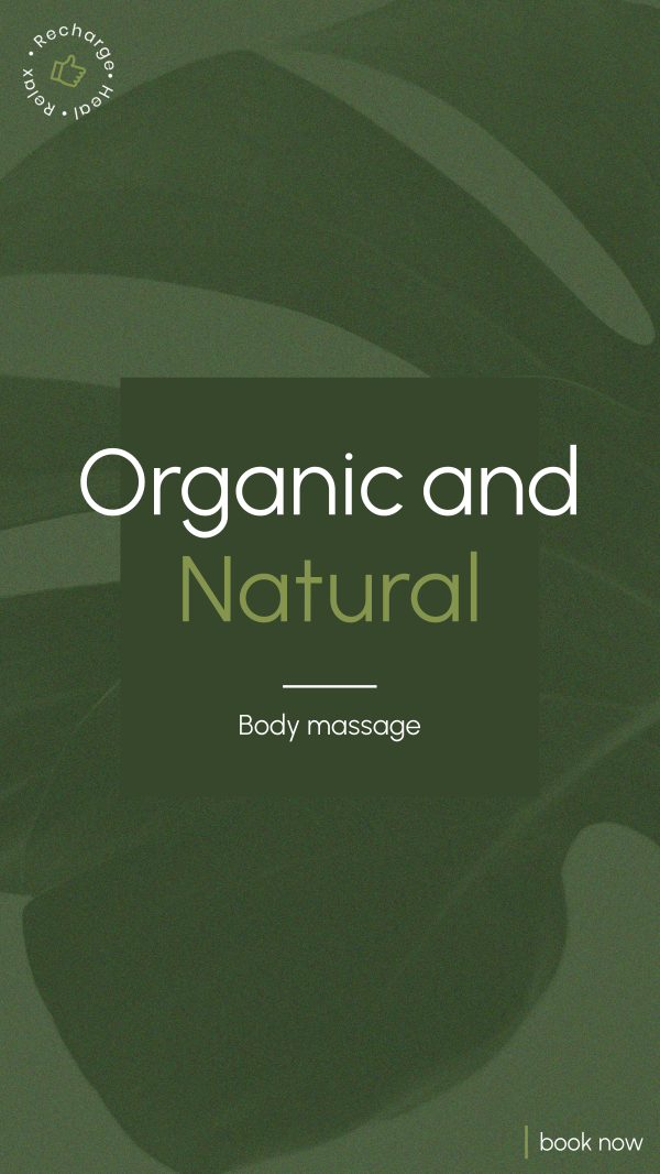 Organic Body Massage Instagram Story Design Image Preview