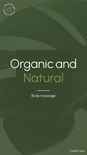 Organic Body Massage Instagram story