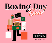 Boxing Shopping Sale Facebook Post Design
