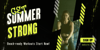 Summer Fitness Workout Twitter post Image Preview
