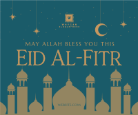 Night Sky Eid Al Fitr Facebook Post Design