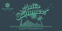 Vintage Summer Greeting Twitter post Image Preview