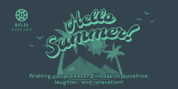 Vintage Summer Greeting Twitter post Image Preview