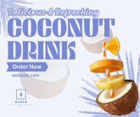 Refreshing Coconut Drink Facebook post Image Preview