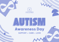 Autism Awareness Day Postcard Image Preview