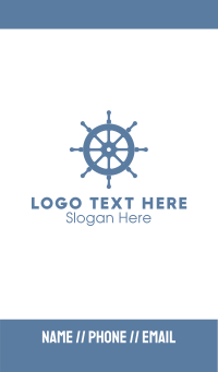 Ship Wheel Helm Business Card Design