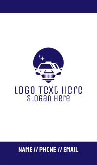 Cab Location Pin Icon Business Card Design