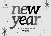 Abundant New Year Postcard Design