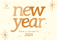 Abundant New Year Postcard Design