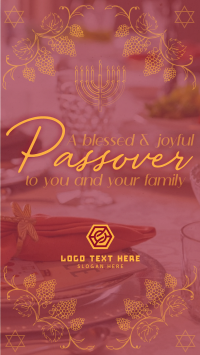 Rustic Passover Greeting YouTube Short Design
