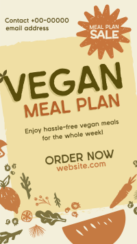 Organic Vegan Food Sale YouTube Short Design