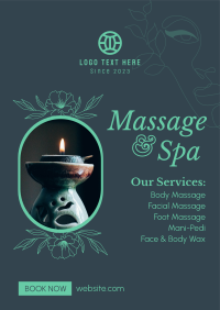 Spa Available Services Flyer Design