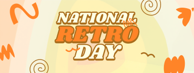 Swirly Retro Day Facebook cover Image Preview