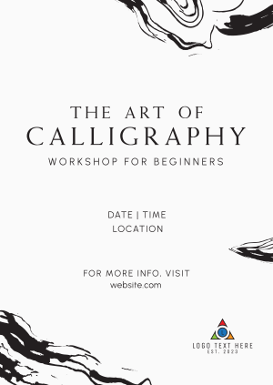 Calligraphy Workshop Poster Image Preview