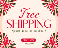 Floral Shipping Promo Facebook Post Design